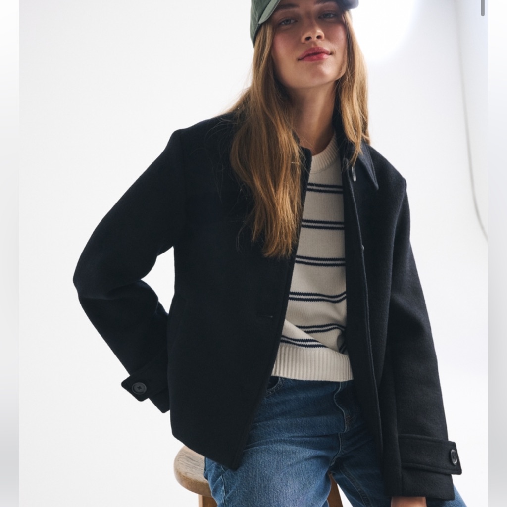 (Nwot) Abercrombie & Fitch Short Wool Coat